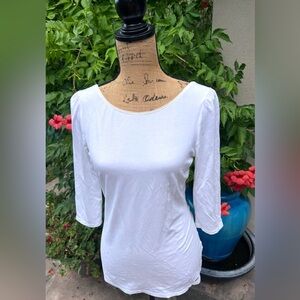 White House Black Market Scoop Back Tee Shirt